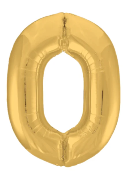 Шар - Цифра "0" (40"/102 см) Цвет: Золото
